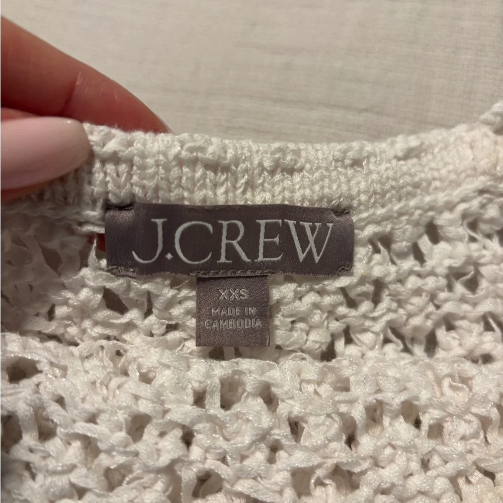 Jcrew - White Crochet Knit top - Picture 4 of 5